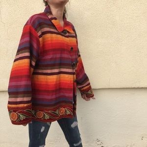 Colorful rainbow jacket